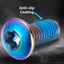 DARON 12 Ốc Vít Cánh Quạt Phanh Đĩa, T25 Torx Head M5x11.5mm Bu Lông Đĩa Phanh, Đĩa 6-Bolt Hợp Kim Thép Bu Lông Cánh Quạt Nhiều Màu Sắc Xe Đạp Đường Bộ