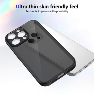 Dành Cho iphone 16 15 14 13 12 11 Pro Max Ốp điện thoại Cứng Mờ Da-Cảm Giác Mềm Khung TPU Chống Sốc Mỏng Vỏ