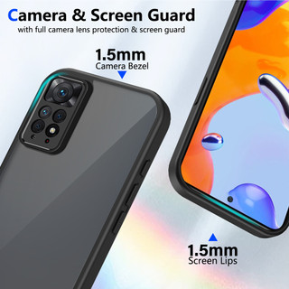 Dành Cho Redmi Note 11 Pro 4G / 5G / Note 12 Pro 4G Ốp điện thoại Cứng Mờ Da-Cảm Giác Mềm Khung TPU Chống Sốc Mỏng