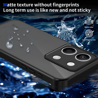 Dành Cho Xiaomi POCO M6 Pro 4G Ốp điện thoại Cứng Mờ Da-Cảm Giác Mềm Khung TPU Chống Sốc Mỏng Vỏ