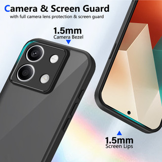 Dành Cho Xiaomi POCO M6 Pro 4G Ốp điện thoại Cứng Mờ Da-Cảm Giác Mềm Khung TPU Chống Sốc Mỏng Vỏ