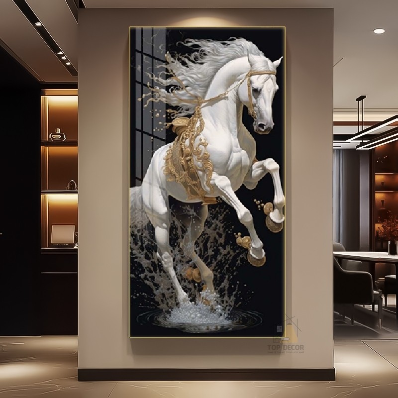 Tranh Treo Decor "Ngựa Nghệ Thuât" Tranh Decor - Tranh Treo Phòng khách, Tranh Treo phòng ngủ, Tranh tráng gương cao cấp