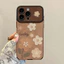 INS Tranh Sơn Dầu Hoa Dây Da Ốp Lưng Điện Thoại iPhone 17 Pro Max 16 15 14 13 12 11 Vỏ Bảo Vệ Chống Sốc