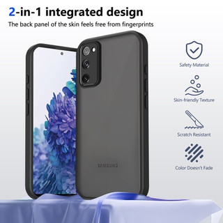 Dành Cho Samsung Galaxy S20 FE 5G Ốp điện thoại Cứng Mờ Da-Cảm Giác Mềm Khung TPU Chống Sốc Mỏng Vỏ