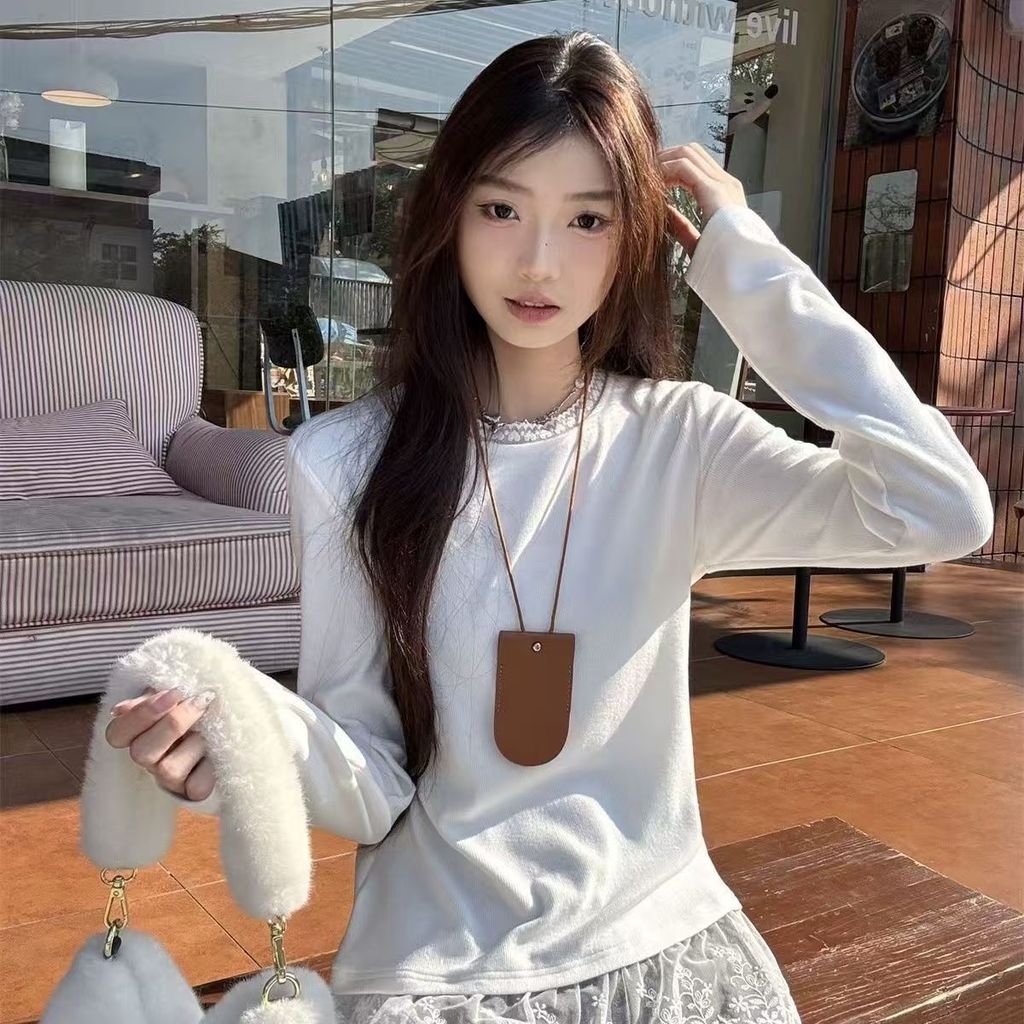 Milyfashion Pure Desire Ren - Áo sơ mi cổ tròn nhung Đức, thiết kế thời trang thu đông
