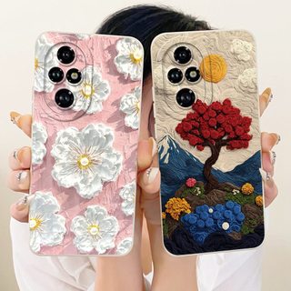 Dành Cho Honor 200 Pro / Honor200 Vỏ Bảo Vệ Ống Kính Honor 200 200Pro 5G Vỏ Điện Thoại Silicon Mềm Hoa Cúc Hoa Hướng Dương Đẹp
