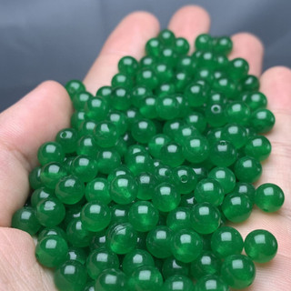 Đá trong suốt màu jasper 6mm, hạt tròn rời để tự làm vòng tay