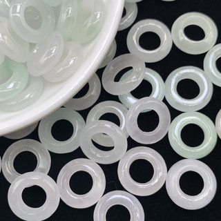 ((5 Cái) Jadeite Vòng Lỗ Lớn 15 Mm Donut diy Vòng Tay Phụ Kiện