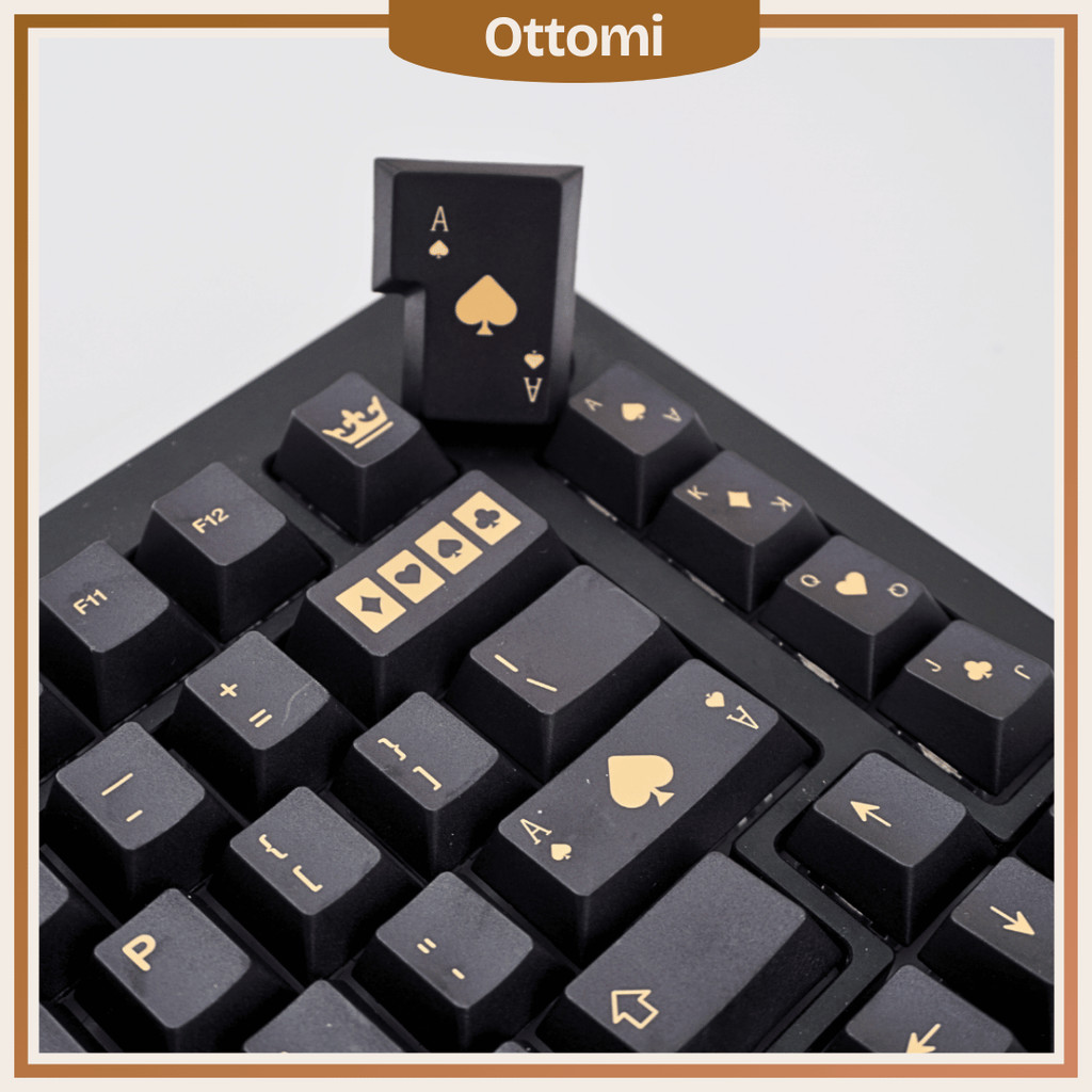 Keycap Black & Gold Chiến Thắng Hoàng Kim, Cherry Profile, Nhựa PBT Dày 134 Nút, In Dye-sub 5 Mặt | BigBuy360 - bigbuy360.vn