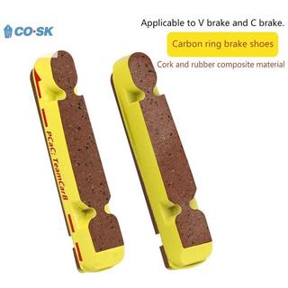 COUTR 1 Cặp Má Phanh Carbon V-Brake C-Brake Miếng Lót Cork Cao Su Có Thể Thay Thế Đường Gấp Phanh Caliper Giày VN