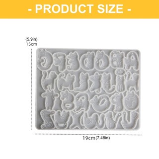 Jay Silicone Charm Khuôn Mẫu Tái Sử Dụng Mèo Hình Chữ Mặt Dây Chuyền Khuôn Thích Hợp Cho Nhựa Móc Khóa Vòng Cổ Accesso