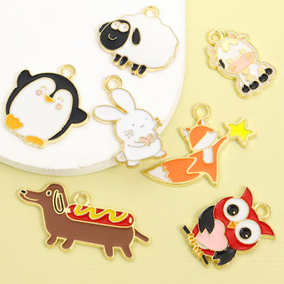 Vòng cổ handmade động vật dễ thương từ hợp kim, phù hợp cho DIY thời trang, móc khóa và bông tai