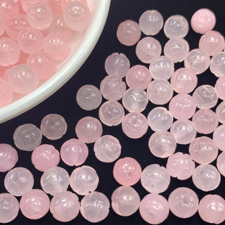 ((20 Chiếc) Ngọc Rời Hạt Morganite 8 Mm Hồng Sen Hạt Tự Làm Vòng Tay Phụ Kiện