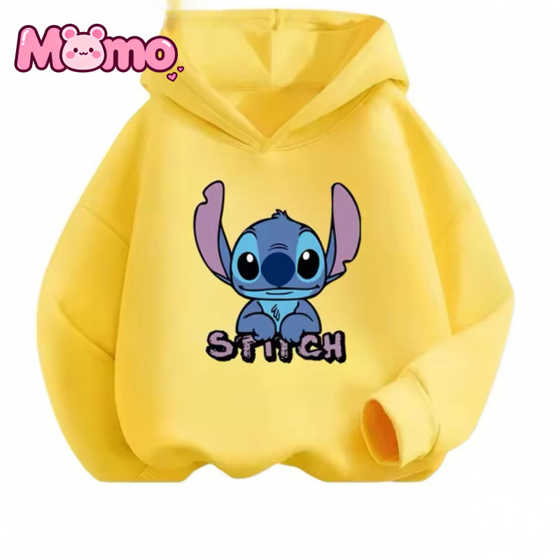 Stitch In Hình Dễ Thương Bé Trai Và Bé Gái Cùng Phong Cách Có Mũ Trùm Đầu Thoải Mái Thoáng Khí Rời Top