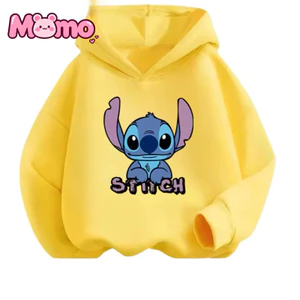 Stitch In Hình Dễ Thương Bé Trai Và Bé Gái Cùng Phong Cách Có Mũ Trùm Đầu Thoải Mái Thoáng Khí Rời Top