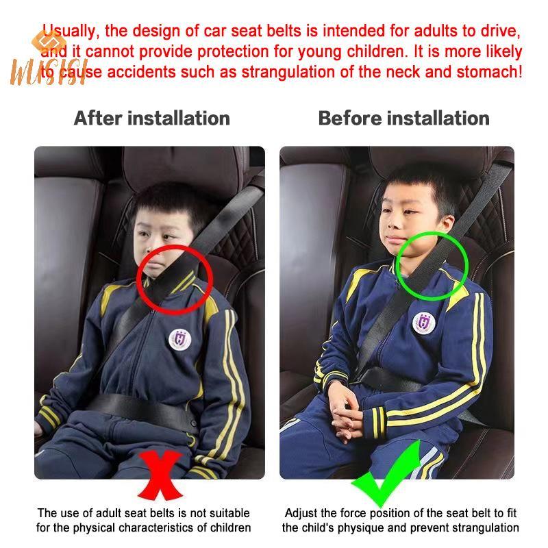 [WUSISI] 1Pc Xe Ô Tô Điều Chỉnh Đai An Toàn Trẻ Em Giới Hạn Neo Cho Ghế Chống Cổ Đa Năng Dây Đeo Vai Cổ Dây An Toàn Hạn Chế MỚI