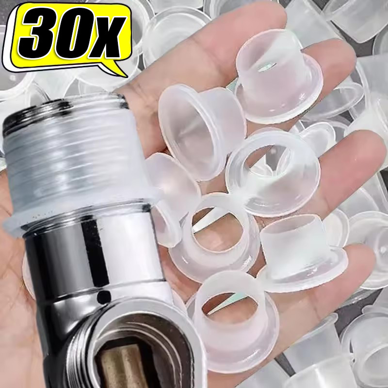 10 / 20 / 30 Chiếc Vòi Silicon Chống Rò Rỉ Niêm Phong Miếng Đệm / Ống Ống Máy Giặt Thay Thế Để Chống Rò Rỉ