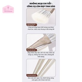 Cọ Kem Nền Đầu Dẹt GECOMO - Thiết Kế Cho Khuôn Mặt Châu Á, Tán Lớp Nền Mỏng Mịn G1132 G1133