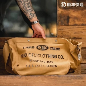 Dụng cụ Mỹ Retro Dung Tích Lớn Messenger Newsboy Túi Chữ Canvas Đầu Máy Tính Tote Túi Nam