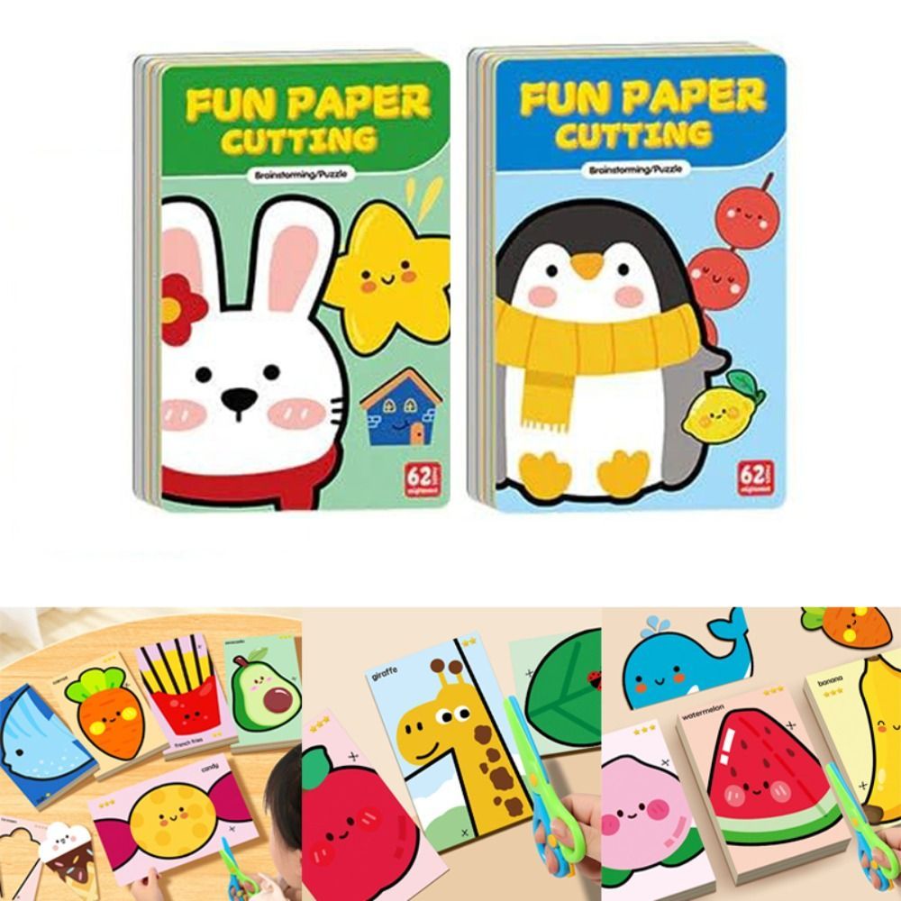 Bộ dụng cụ cắt giấy trẻ em HOBBYIN, Phát triển an toàn Thực hành cắt mẫu giáo cho trẻ em, Đào tạo với dụng cụ Giấy thủ công Đồ dùng đào tạo mầm non