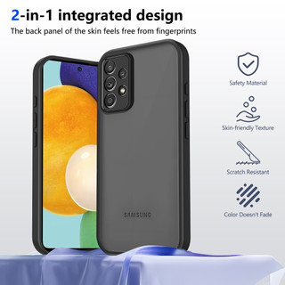 Dành Cho Samsung Galaxy A33 5G / A52 / A52s / A53 5G Ốp điện thoại Cứng Trong Suốt Da-Cảm Giác Mềm Khung TPU Chống Sốc Mỏng