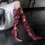Phong Cách Mới Kích Thước Lớn Mũi Nhọn Stiletto Cao Gót Tính Khí Mỏng Hơn Nhìn Phong Cách Pháp Xếp Ly Mũi Nhọn Châu Âu Mỹ Giày Bốt Thời Trang
