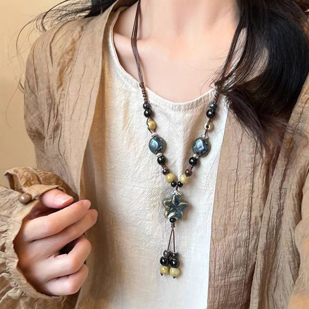 Vòng cổ mặt dây chuyền phong cách Trung Quốc, phù hợp tiệc tối và làm quà tặng ngày lễ kỷ niệm