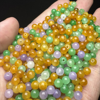 ((20 Chiếc) Jadeite Tricolor 4mm - Phụ Kiện Vòng Tay