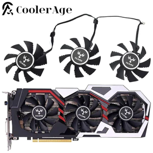 Dành Cho Nhiều Màu Sắc iGame GeForce GTX 1050 1060 1070Ti 1080 Video Card Fan 75MM 4Pin Thay Thế Card Đồ Họa GPU Quạt