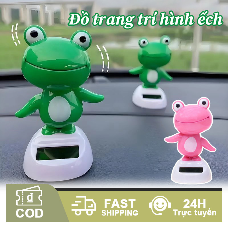 Ếch Lắc Đầu Năng Lượng Mặt Trời - Trang Trí Ô Tô, Thiết Kế Độc Đáo, Đồ Trang Trí Nội Thất Sáng Tạo