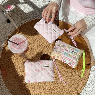 HWETR Fragmented Quilted Zero Wallet Túi đựng thẻ du lịch di động dễ thương mới