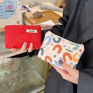 HWETR Fragmented Quilted Zero Wallet Túi đựng thẻ du lịch di động dễ thương mới