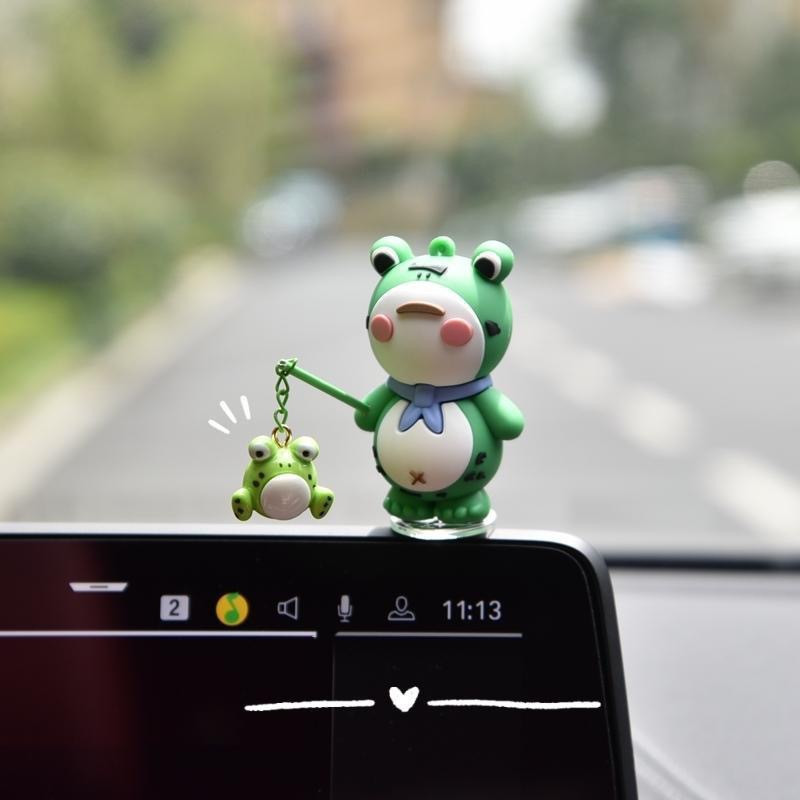【Bộ Ếch Dạ Quang Mini Đa Năng】Phát Sáng Đêm, Xanh Cute, Trang Trí Xe Máy/Ô Tô/Bàn Làm Việc/Bể Cảnh