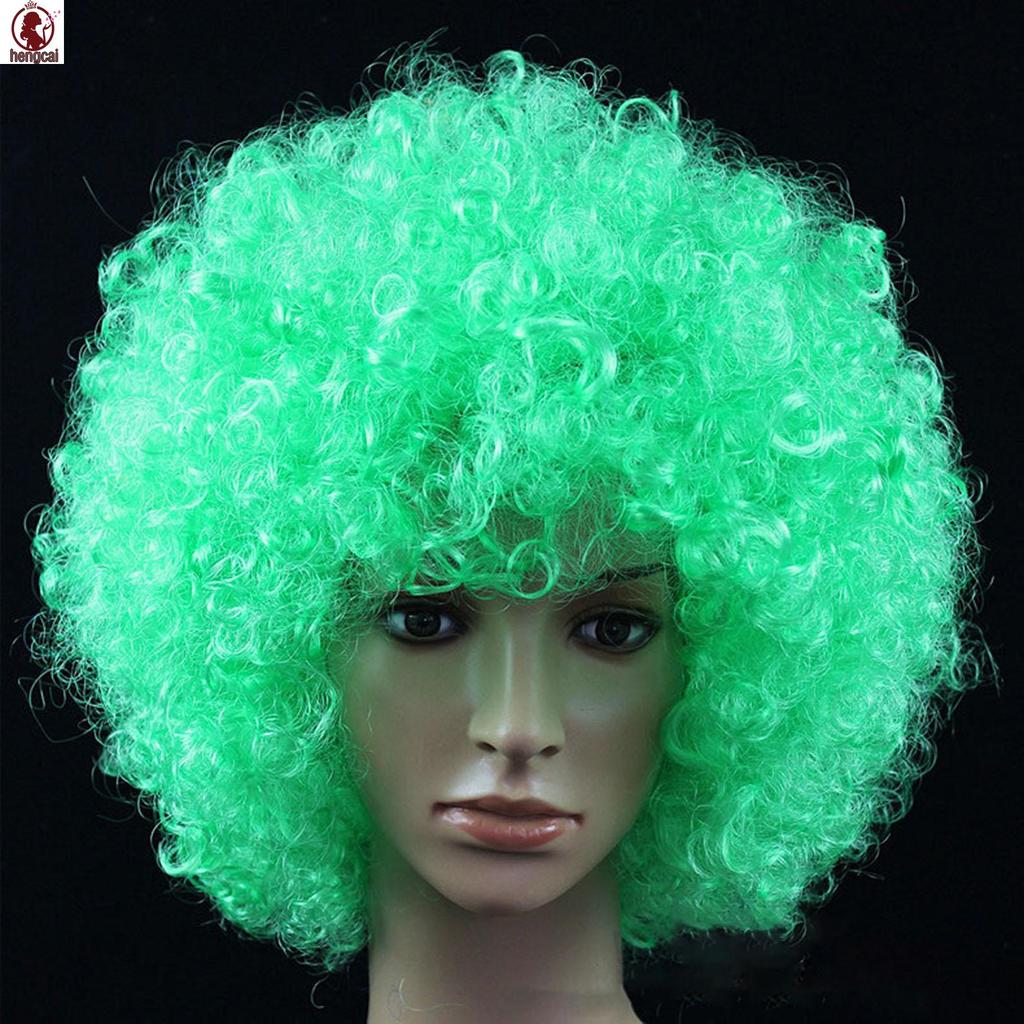 Tóc giả Afro puff nhiều màu sắc, phù hợp trang phục cosplay chú hề cho người lớn