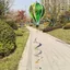 PWSSEND Rainbow Hot Air Balloon, Kích thước khổng lồ Xoay Sequins Gió Spinners, Tiệc sinh nhật Chất liệu nhựa Chiều cao 43,3 inch 4X Bóng bay Cối xay gió Đồ chơi Trang trí ngày lễ