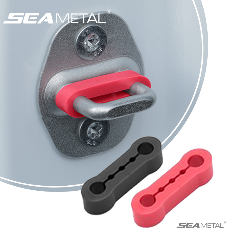 SEAMETAL 4 Khóa Cửa Ô Tô Giảm Chấn Miếng Lót Silicon Chống Rung Im Lặng Giảm Chấn Đệm Khóa Cửa Khóa Bảo Vệ