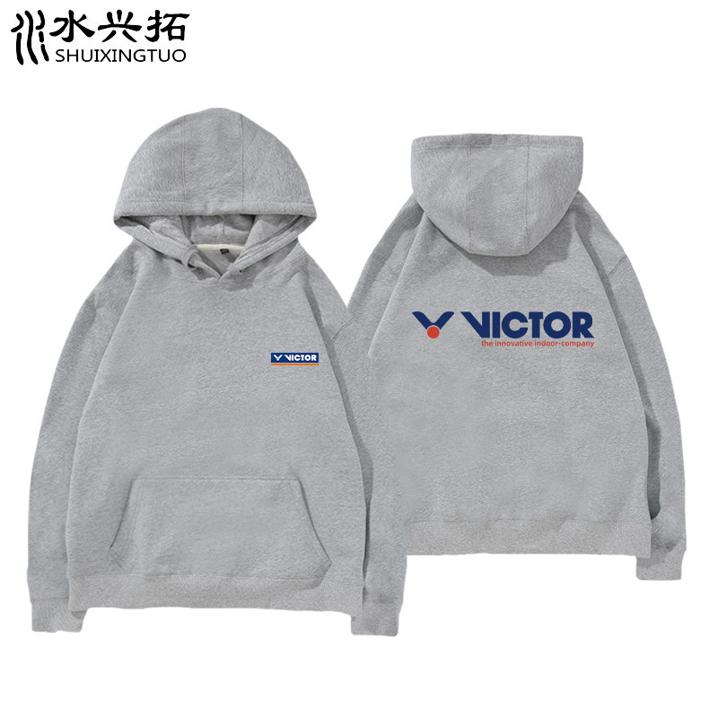 VICTOR Áo khoác cầu lông Unisex kèm mũ trùm đầu, form rộng - Mã 1205