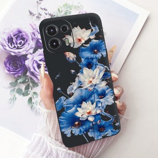 Vỏ Mới Cho Motorola Edge 20 Lite / Edge 20 Fusion Ốp Điện Thoại XT2130-1 Hoa Bướm Thời Trang Mềm Màu Đen TPU Silicone Cover