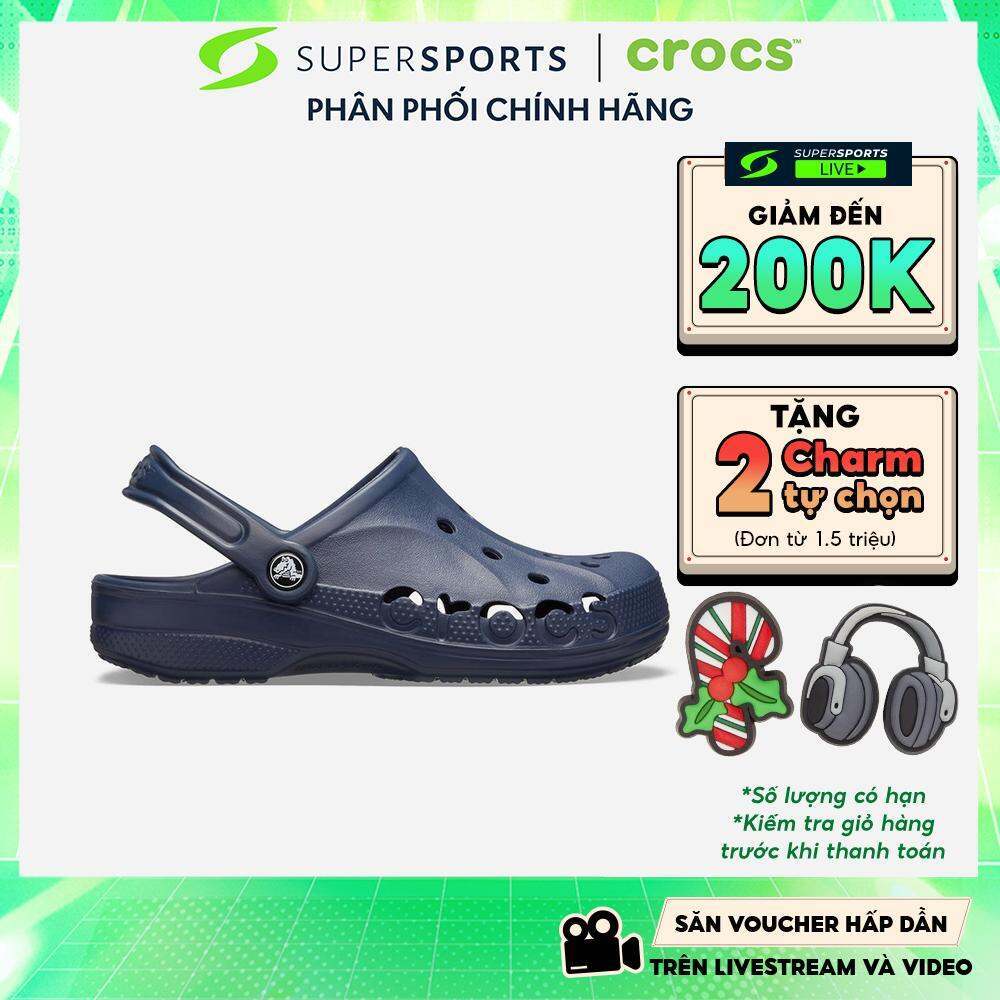 Giày Clog Unisex Crocs Baya - Xanh Navy - 10126-410 ADS01 LS100 B000