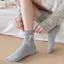 NICOLOO Ren Chân Ấm Áp, Nơ Dệt Kim Vớ Dài, Kawaii Phong Cách Ngọt Ngào Cao Cấp Gothic Phong Cách Tất Ấm Hơn Mùa Thu