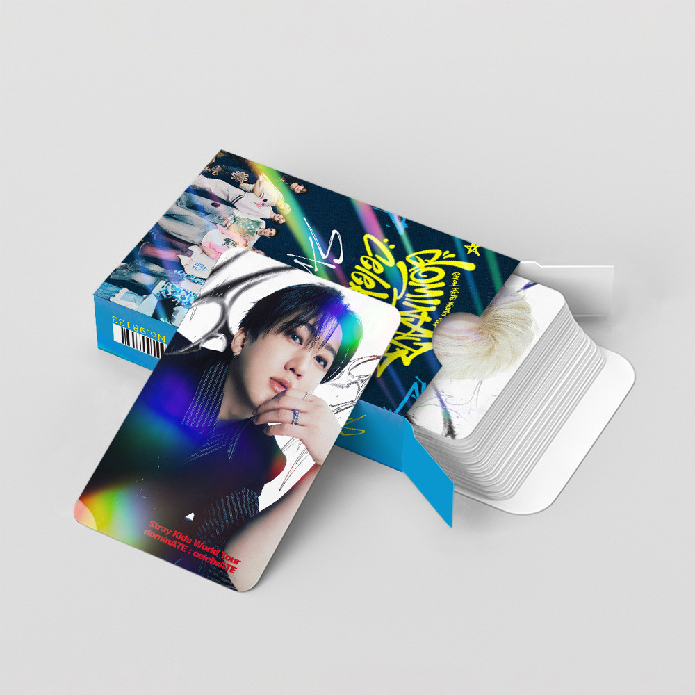 124 chiếc STRAY KIDS dominATE celebrATE Laser Hologram Lomo Cards 2026 Lời chào mùa giải Starlight Supper Club Photocards BANG CHAN HAN Bưu thiếp ba chiều YM