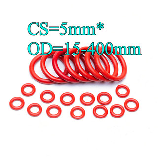 Vòng đệm vòng chữ O silicon màu đỏ CS5mm * OD15-400mm vòng chống thấm nước thành phần niêm phong chịu nhiệt độ cao [JYD-ZZ-Z]