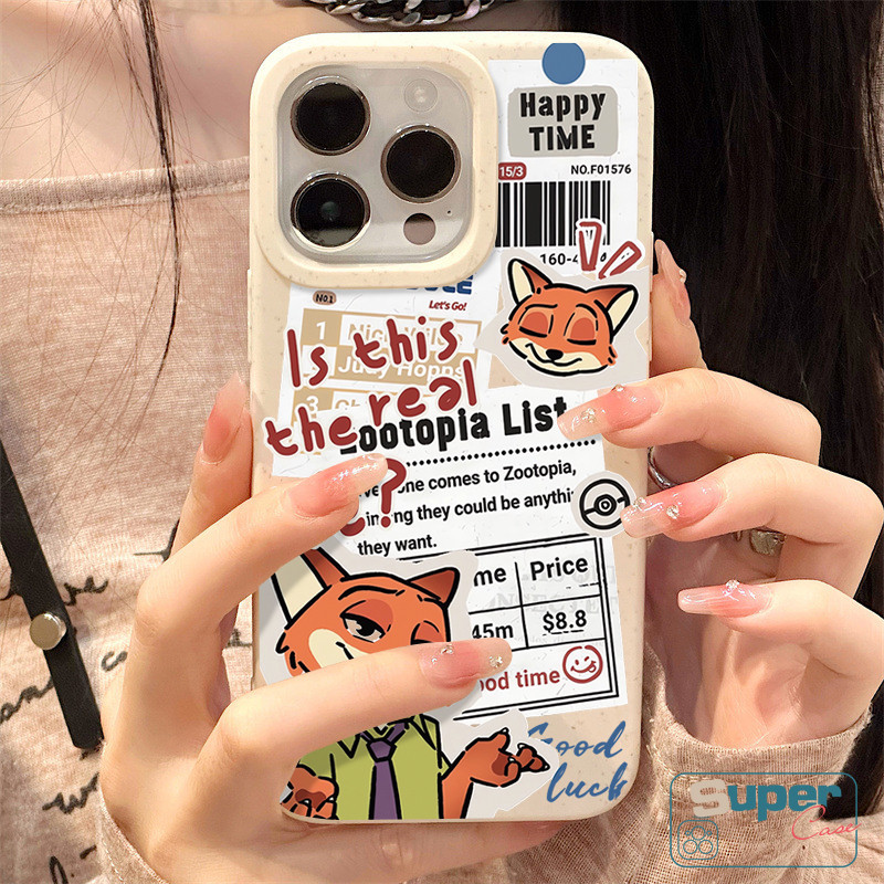 Ốp Lưng Tương Thích Cho IPhone 17 16 11 15 13 14 12 Pro Max Air XR X XS Max 16 8 14 15 6 6s Plus SE 2020 Hoạt Hình Thời Trang Dễ Thương Fox Bunny Cặp Đôi Zootopia Bìa Mềm