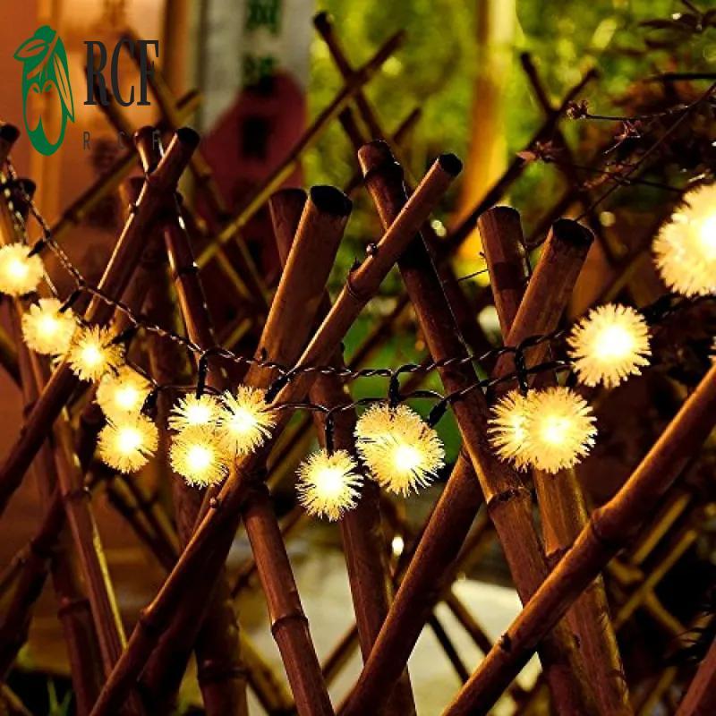 Đèn dây bồ công anh năng lượng mặt trời 1,5M 10LED Trang trí tiệc sân vườn Giáng sinh ngoài trời chống nước