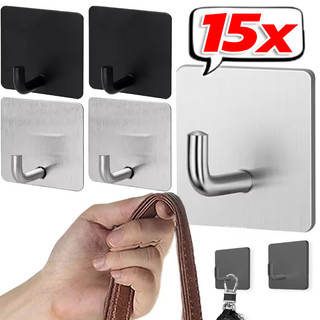 5 / 10 / 15 Cái Móc Mũi Voi Chịu Lực Mạnh - Móc Treo Tường Bằng Thép Không Gỉ Đa Năng Cho Chìa Khóa Khăn