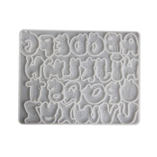 Jay Silicone Charm Khuôn Mẫu Tái Sử Dụng Mèo Hình Chữ Mặt Dây Chuyền Khuôn Thích Hợp Cho Nhựa Móc Khóa Vòng Cổ Accesso