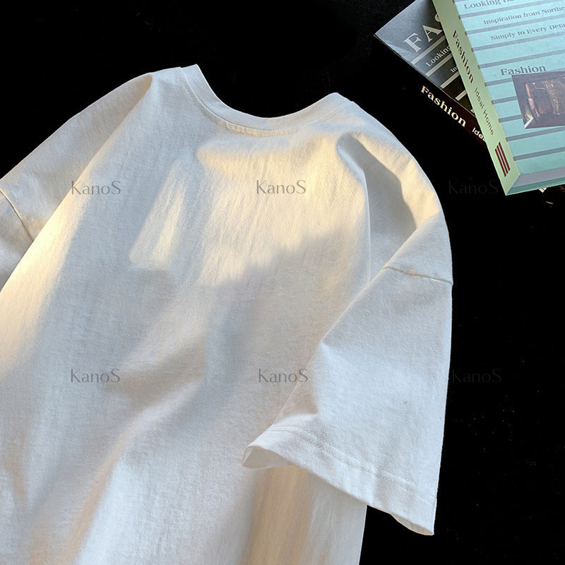 Kanos_shop | áo thun màu đặc, đơn giản thời trang 100% cotton áo bigsize áo kiểu