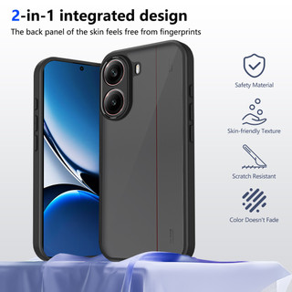 Dành Cho Redmi Turbo 3 / 4 Pro 5G / POCO F6 / F7 / X7 Pro 5G Ốp điện thoại Cứng Mờ Da-Feel Khung TPU Mềm Chống Sốc Mỏng