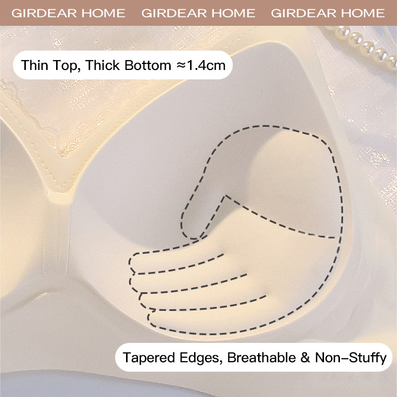 Girdear Home quyến rũ Lace thoáng khí áo lót  áo ngực không dây với dây spaghetti mỏng, thiết kế ren liền mạch giúp đẩy vòng một, phù hợp cho bust nhỏ,GH32