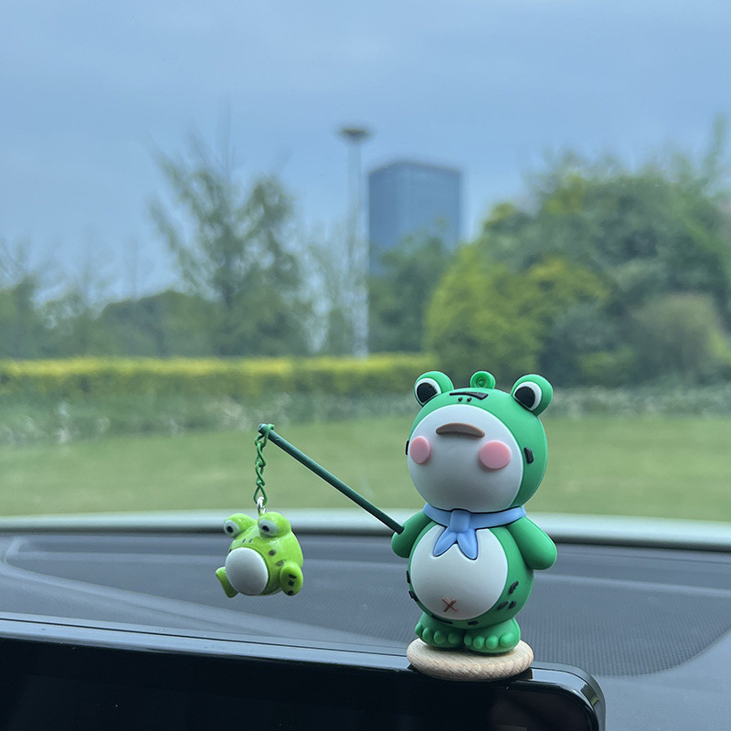【Bộ Ếch Dạ Quang Mini Đa Năng】Phát Sáng Đêm, Xanh Cute, Trang Trí Xe Máy/Ô Tô/Bàn Làm Việc/Bể Cảnh